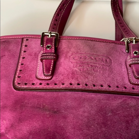 Coach pink suede bag - Picture 5 of 15